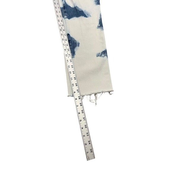 Pacsun Women's Mom Jeans Size 27 Bleach Splatter Design Denim High Rise Raw Hem - Picture 7 of 9